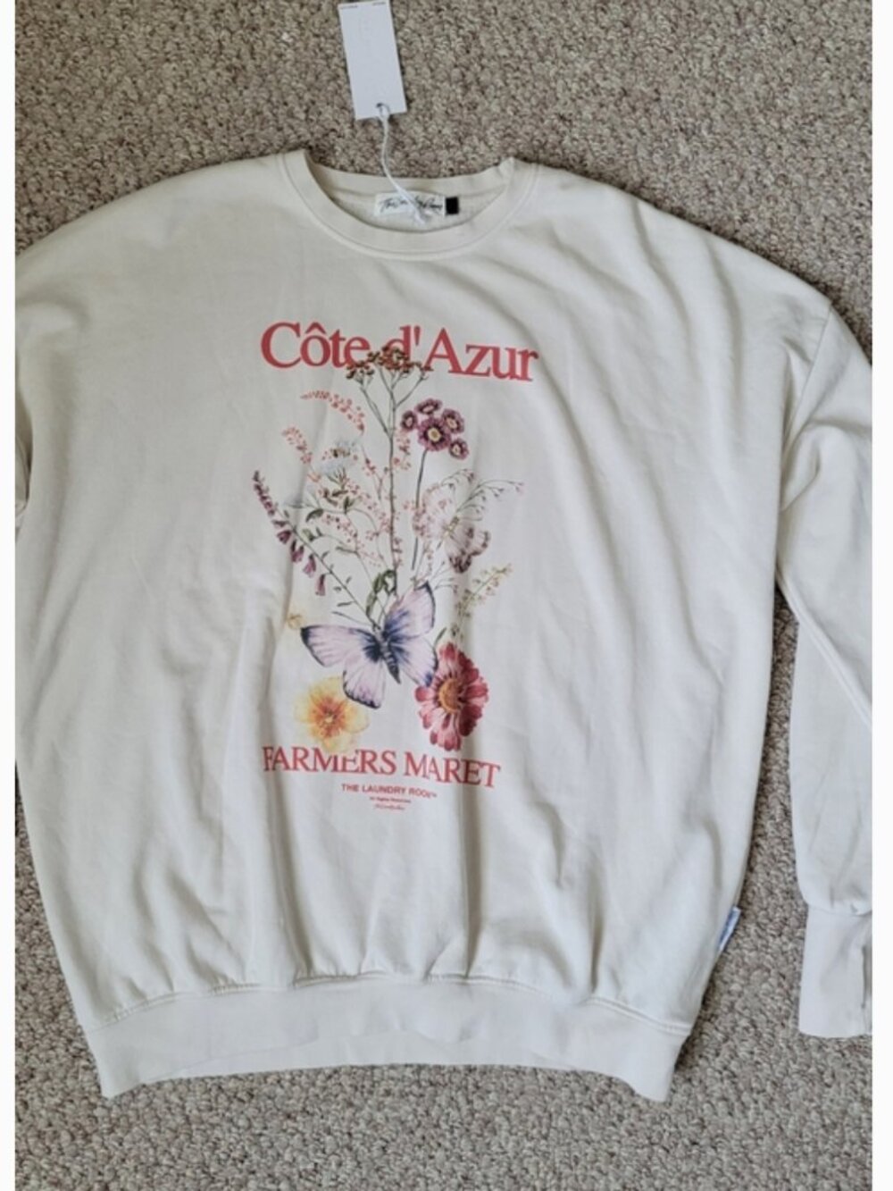 Anthropologie NWT The Laundry Room Sweatshirt Oversized size M - Picture 2 of 7